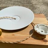 Suspension lampshade vintage blue and white