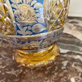Art Deco polychrome crystal vase