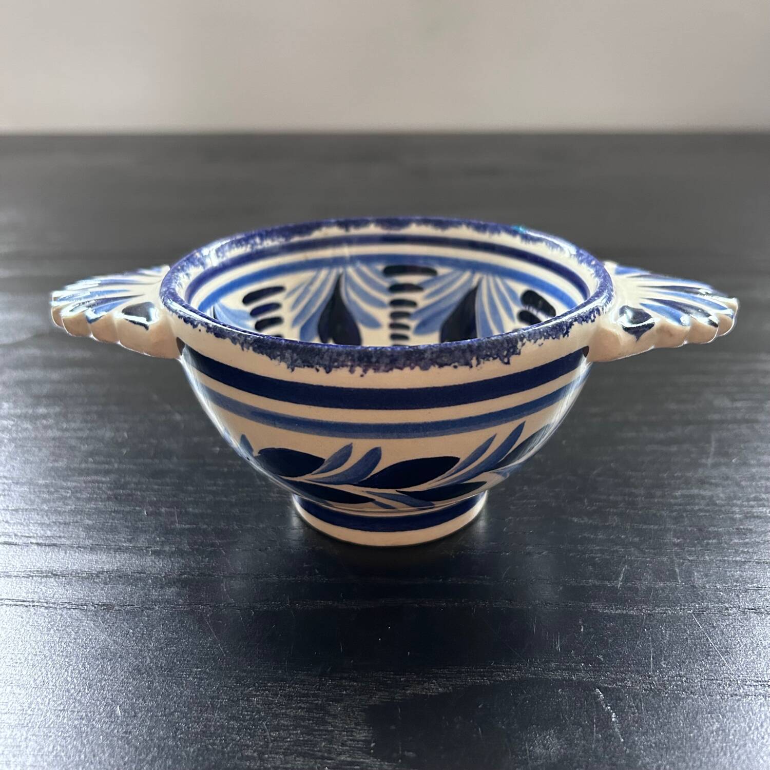 Blue bowl signed HB Quimper