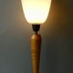 Lamp in wood, metal and opaline, Art Deco