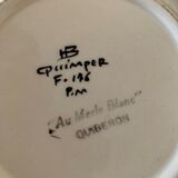 2 cups and 2 saucers in excellent condition, Faïence HB Quimper, 1960
