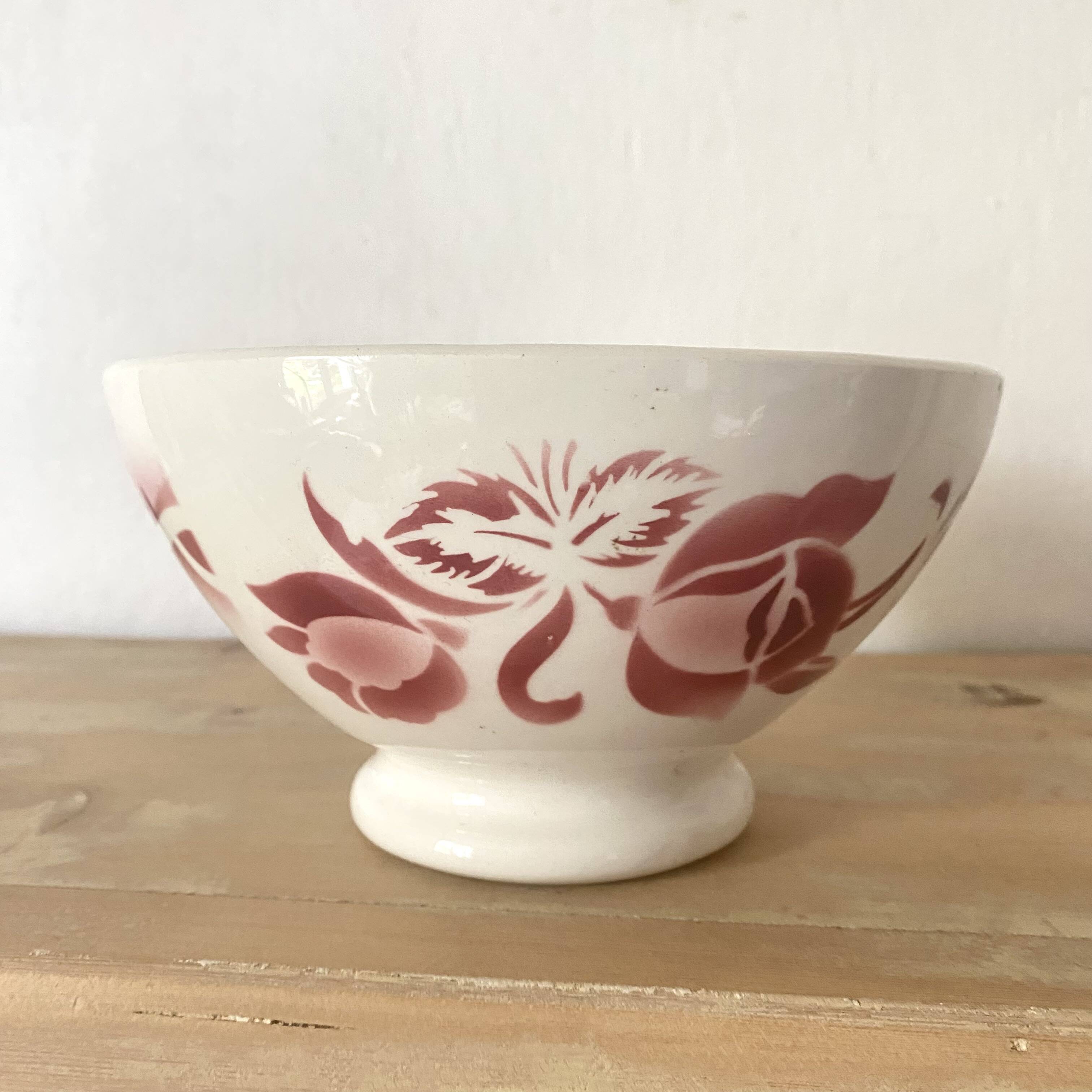 Old Digoin rose bowl