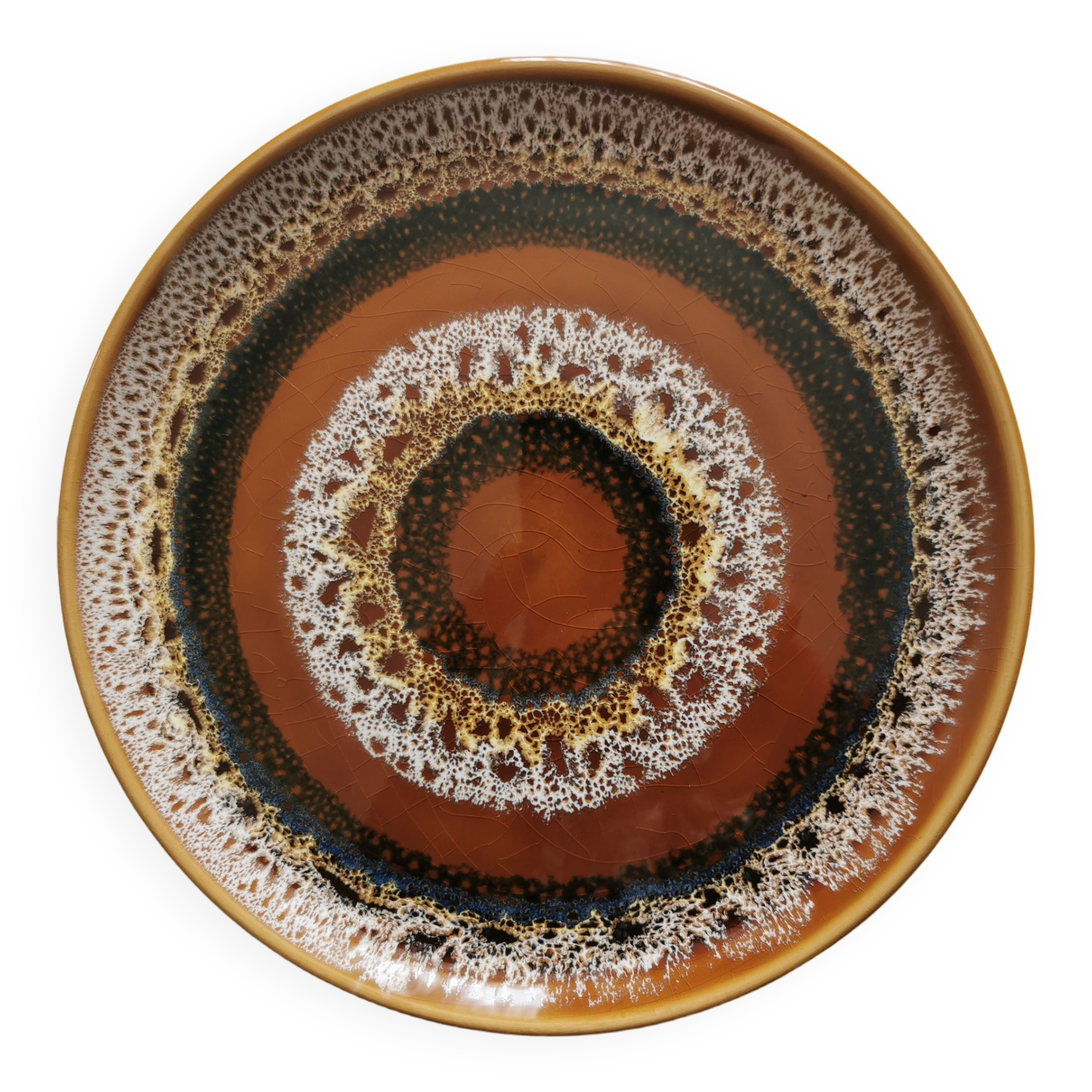 Sarreguemines dessert plate, Hawaii model. Vintage