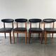 Table à manger extensible Schreiber du milieu du siècle des années 1960-1970 avec 4 chaises assorties.