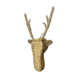 Reindeer head trophy in braided alfa
