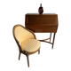 Antique writing desk by DeCoene with chair