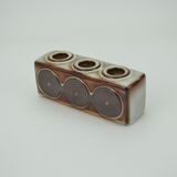 Triple stoneware candle holder grey serie by ejner johansen for søholm stentøj