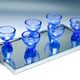 Plateau h1j art deco pour verres avec miroir