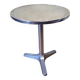 Vintage aluminium bistro table, 70 cm