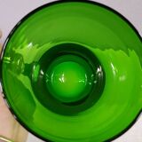 Green glass carafe