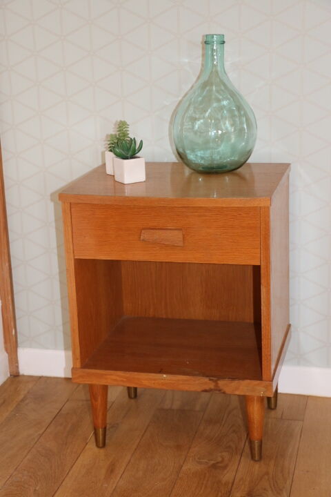 Light oak bedside a drawer 1960