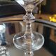 Two thick crystal flutes in the Baccarat style. 1960s. Two flutes in thick crystal.
