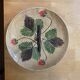 Old poet laval plate ceramic strawberry decor france vintage