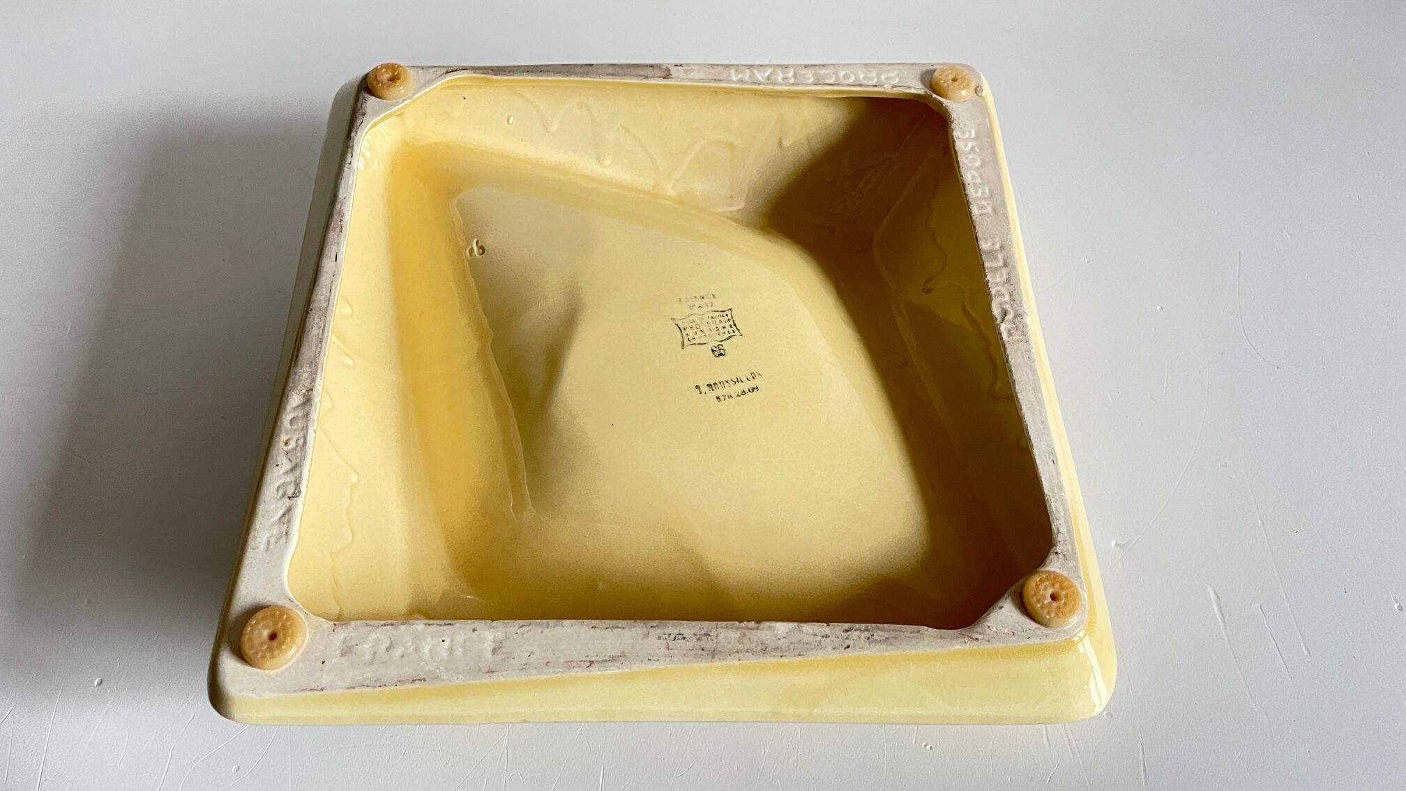 Vintage ceramic bistro ashtray