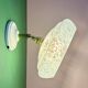 Vintage wall lamp with white clichy glass shade