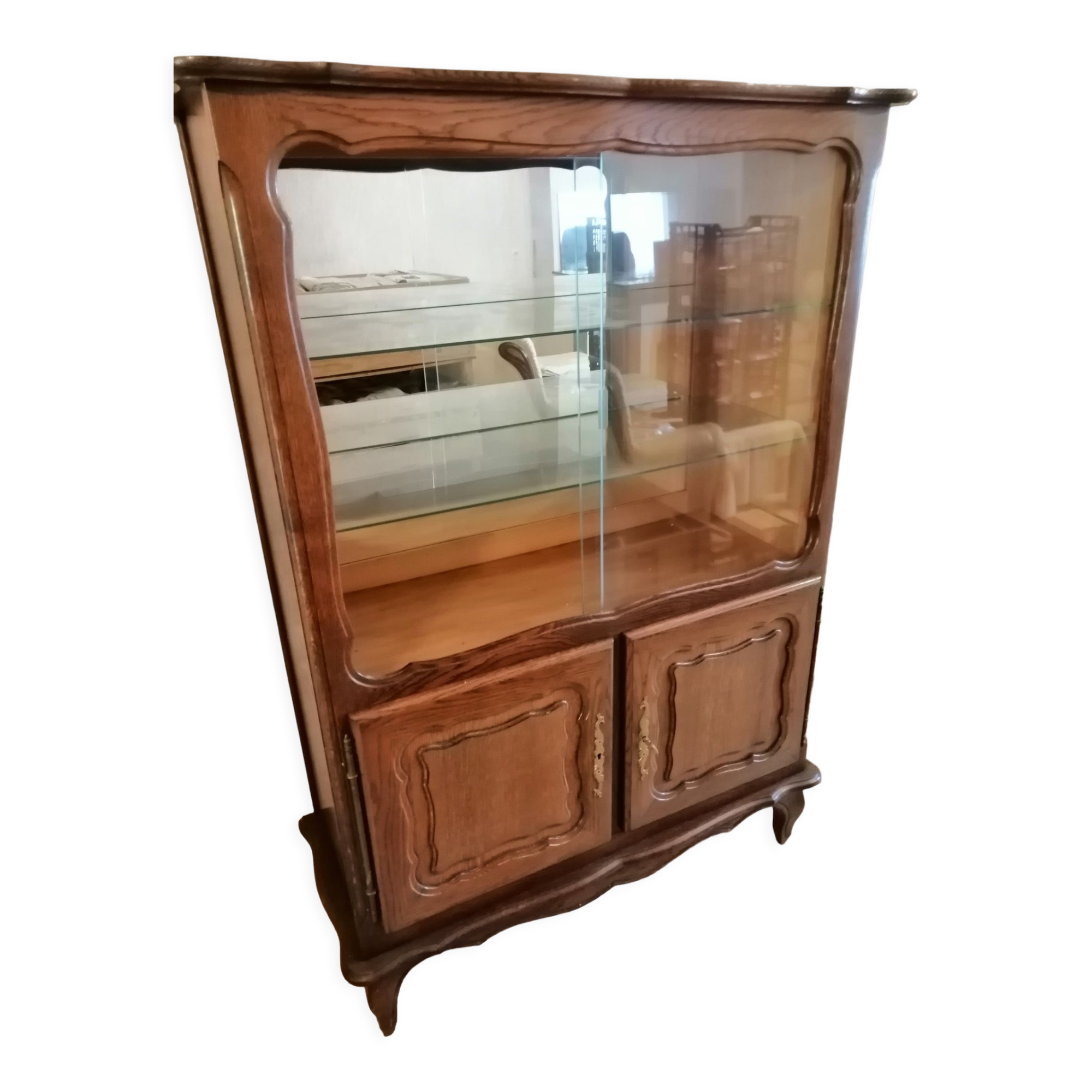 Wooden furniture and glass