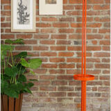 Vintage coat rack in orange lacquered metal