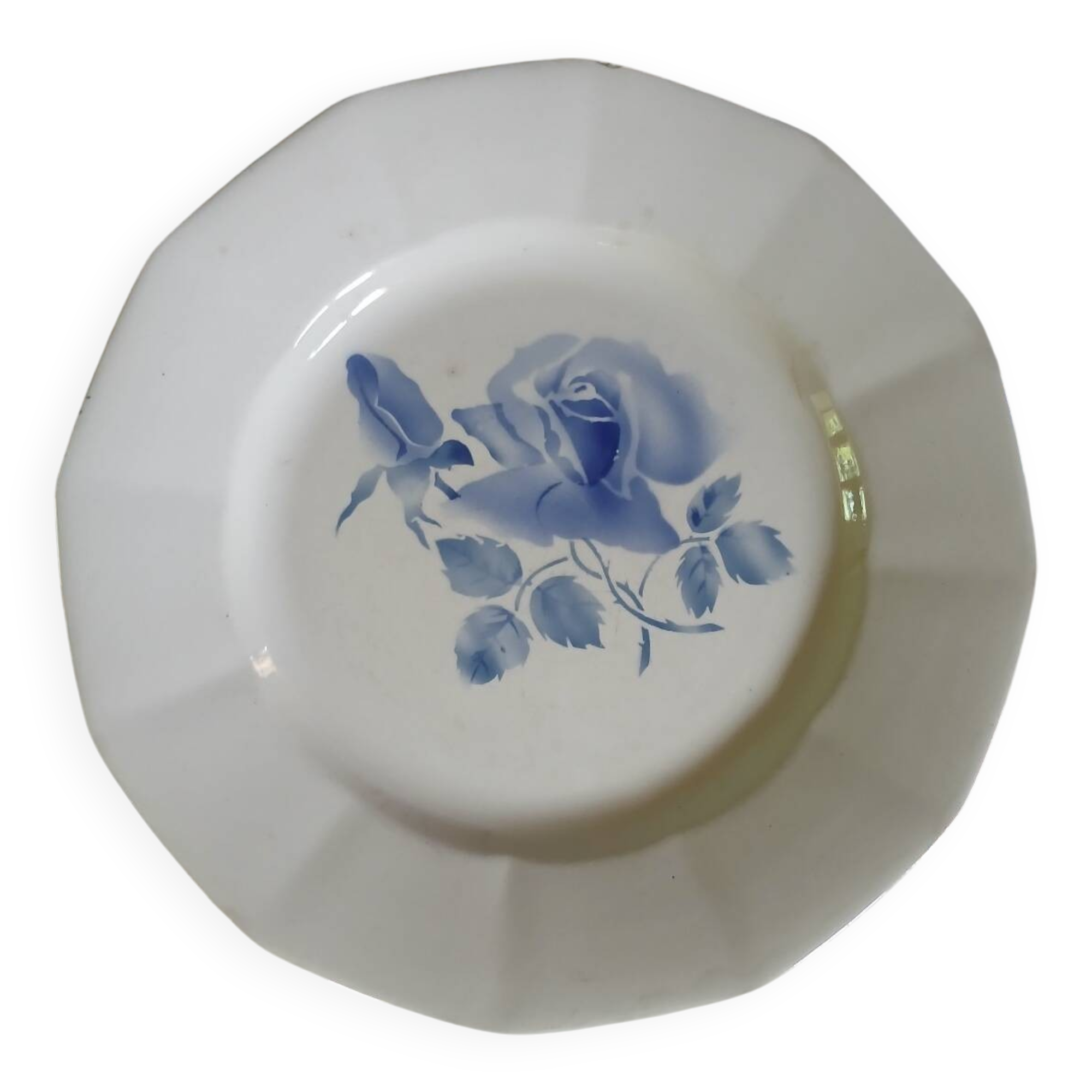 11 old Digoin and Sarreguemines plates