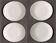 Set of 4 oval enameled ceramic plates - Handcrafted