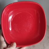 Red ceramic bowl
