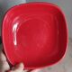 Red ceramic bowl