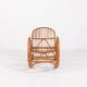Fauteuil à bascule italien en rotin, 1960