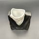 Sculptural vintage vase Eschenbach Bavaria – black and white porcelain