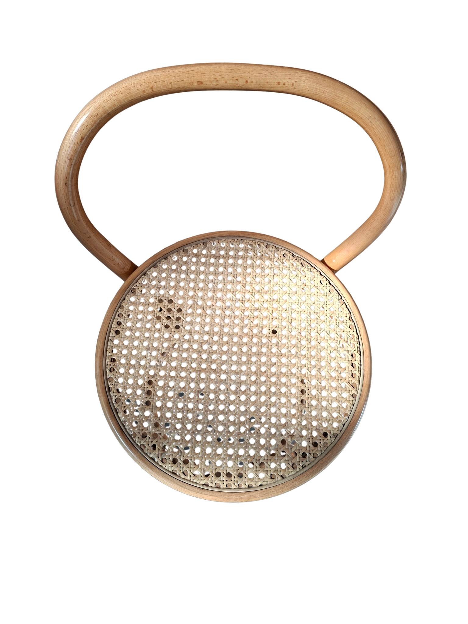 Set di 5 Sgabelli Thonet Style in Legno Curvato e Paglia di Vienna '70