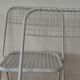 Suite de 3 chaises pliantes Talin en métal blanc, Italie années 70