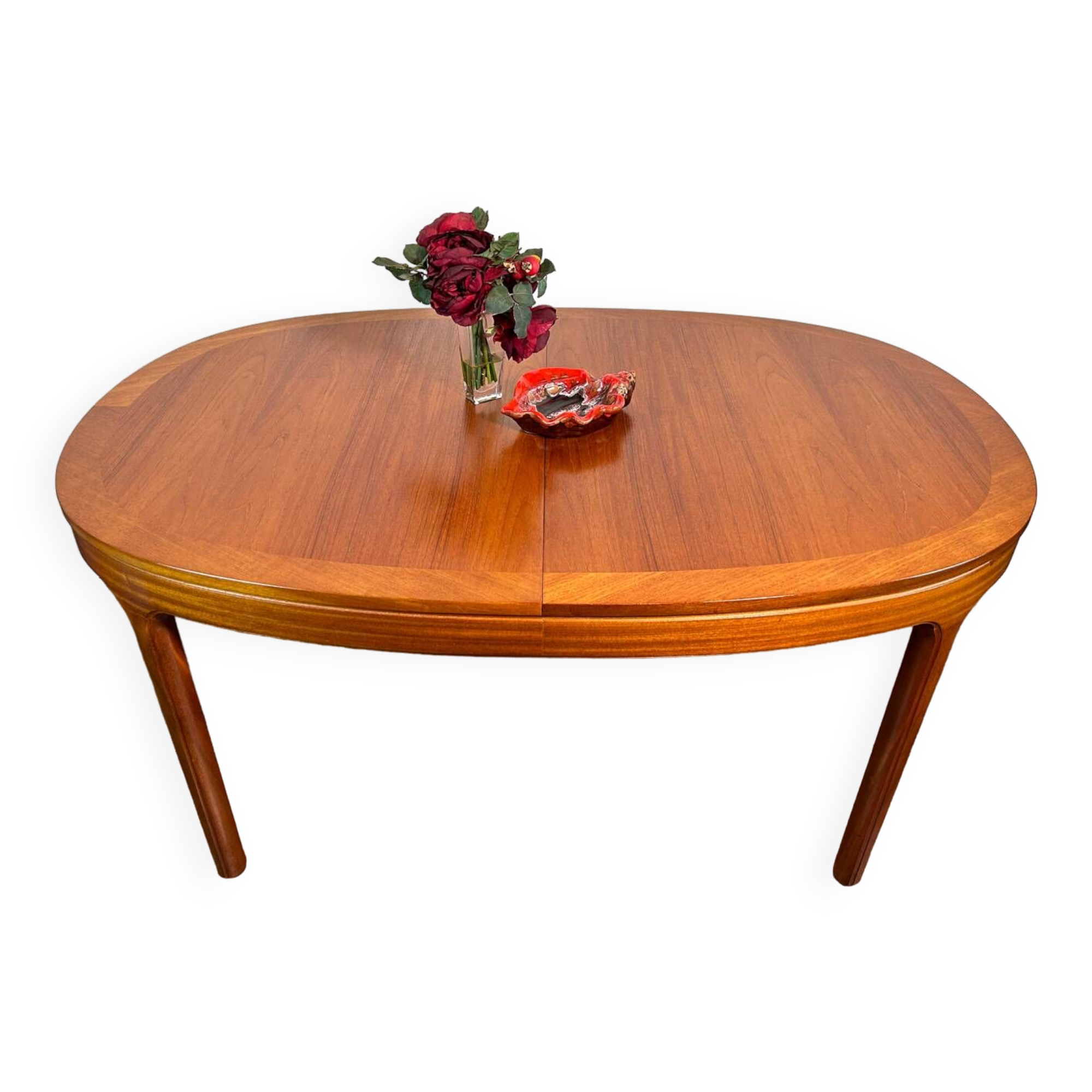 Mid century retro vintage teak extending dining table