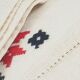 6 serviettes de table en lin et broderie traditionnelle espagnole