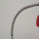 Red & Silver Metal Swan Neck Table Lamp