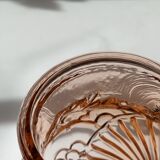 Vase en verre rose