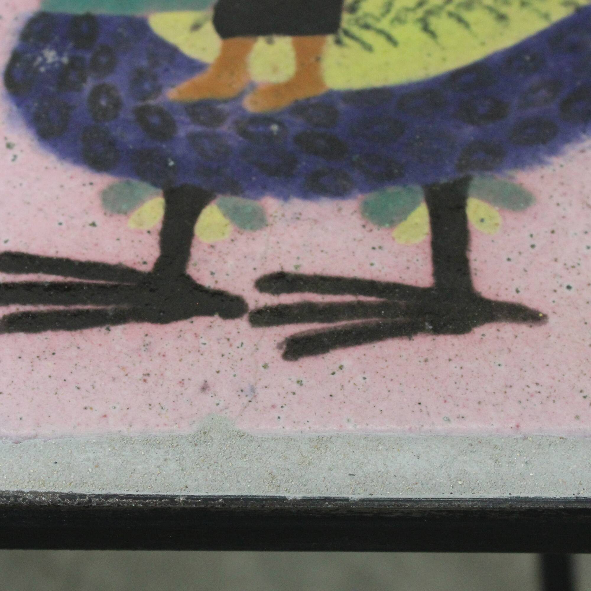 Nesting tables - metal and ceramic from Dour 1960