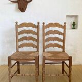 Pair of antique Provencal chairs