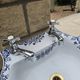 Lavabo, lave main en faïence Vieux Rouen peint à la main