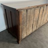 Large English sideboard, dresser, solid oak buffet George II 18th century.