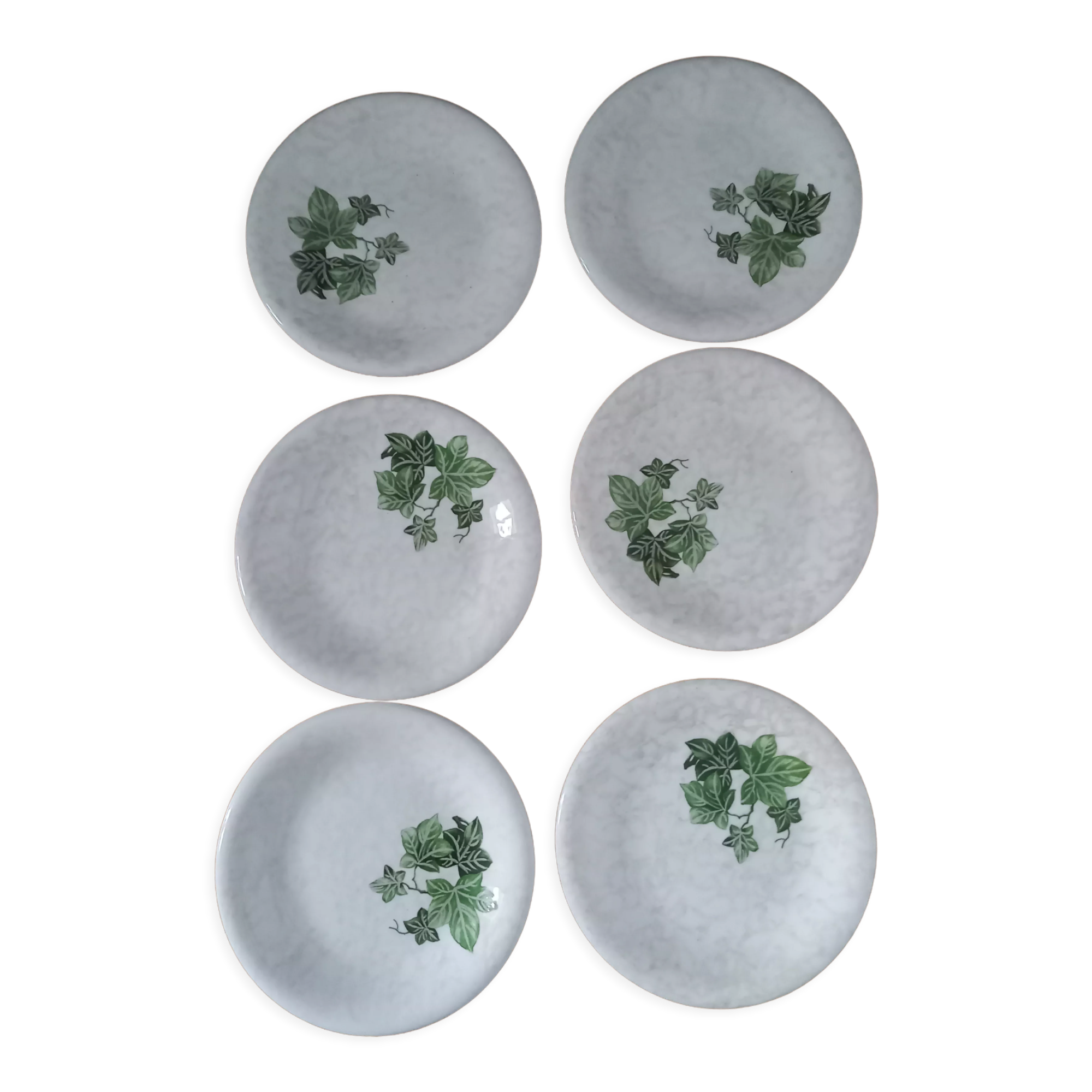 Set of 6 ceramic plates