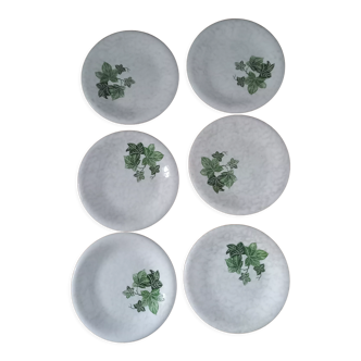 Set of 6 ceramic plates