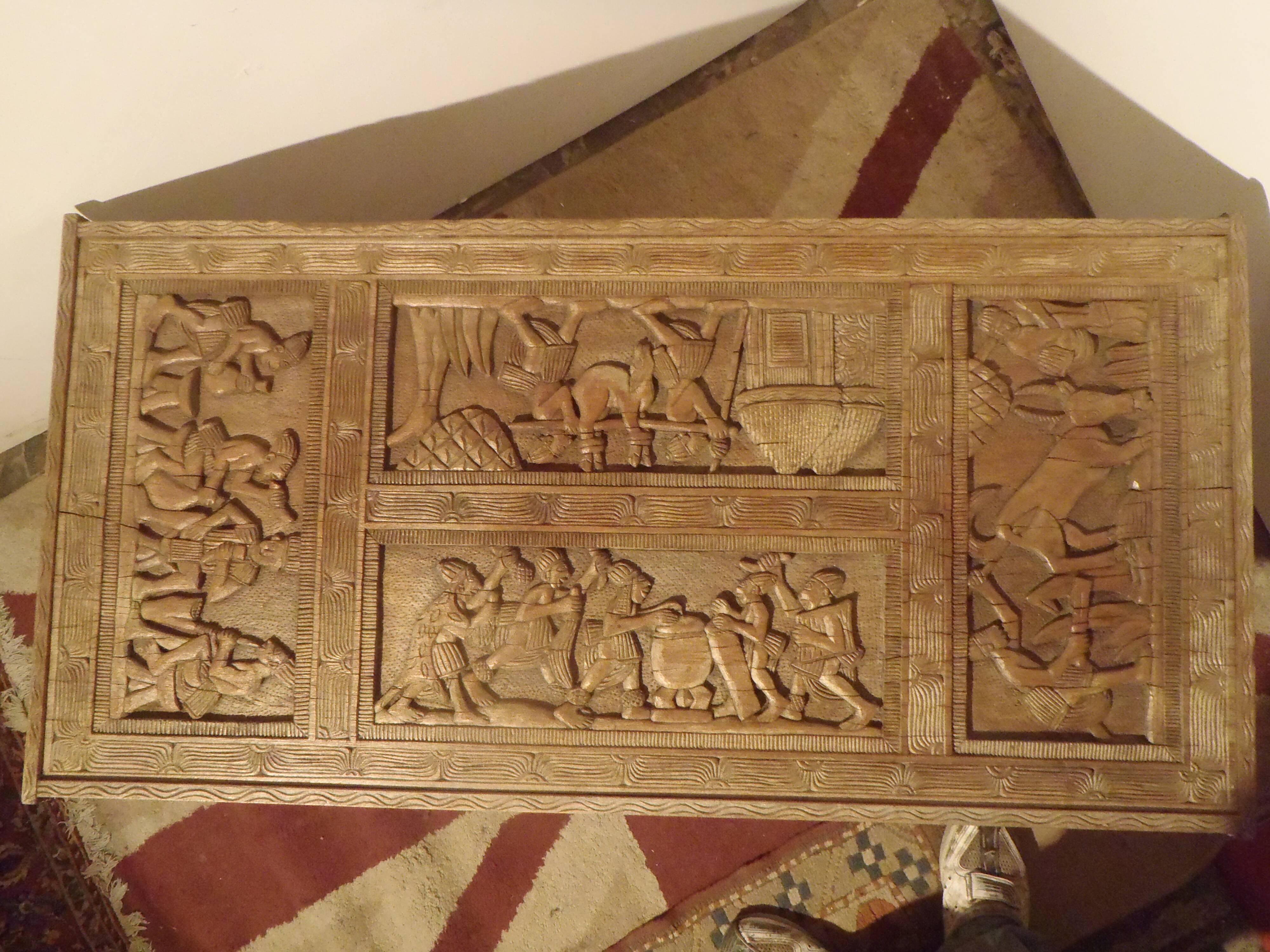 Indonesian table entirely hand carved