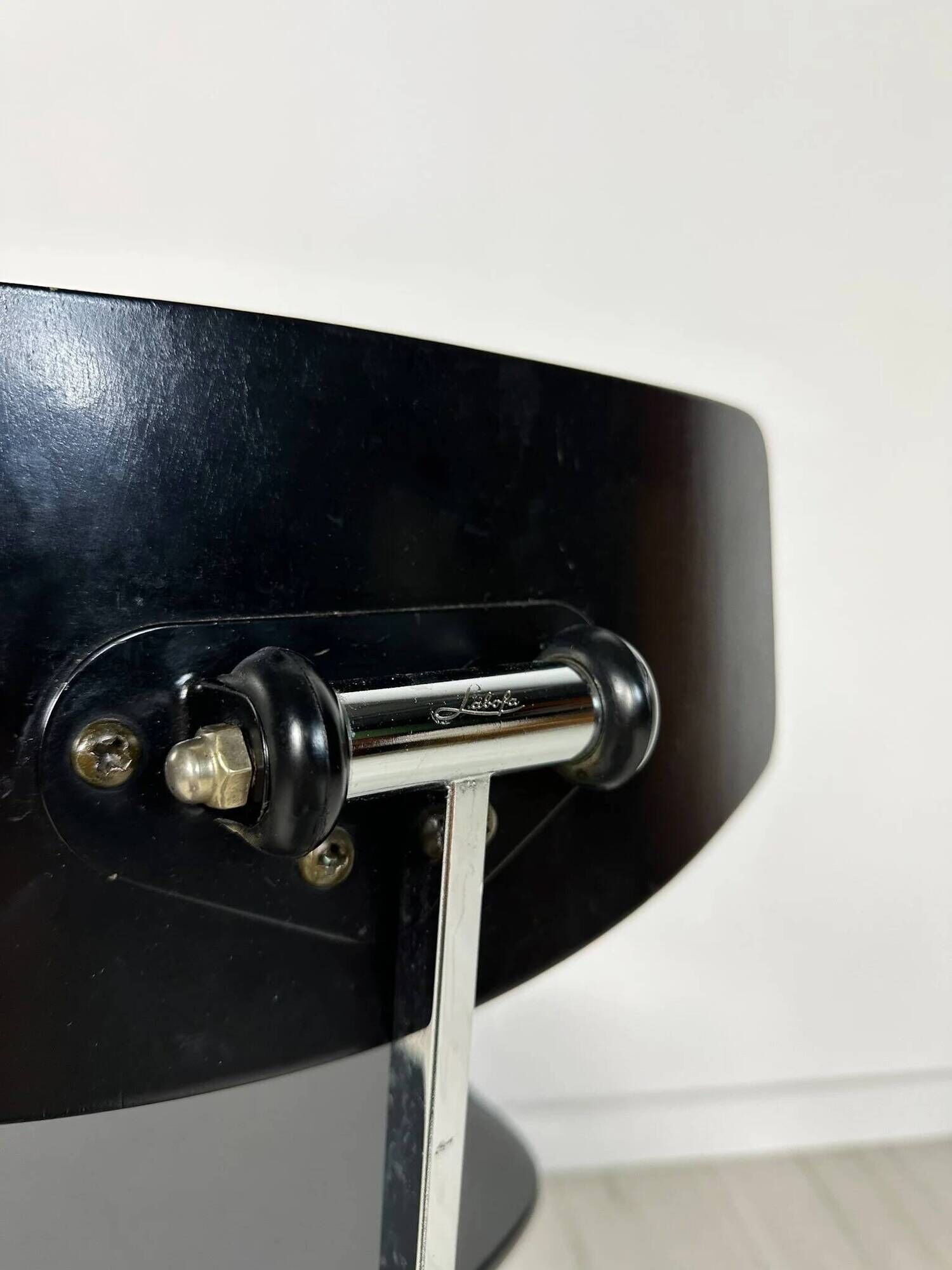 1/6 1950s vintage black architect desk chair by Jørgen Rasmussen for Labofa