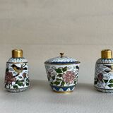 Cloisonne salt and pepper box