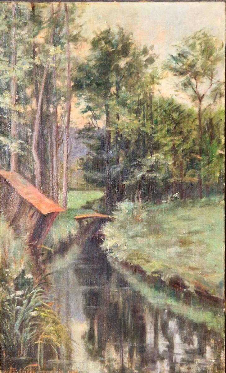 Washing Place Near the Woods by Niles Langlois dated 1907
