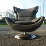 Chair swivel House Moss leather grey year 2000