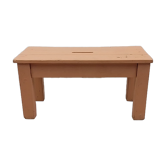 Rectangular wooden step painted pink