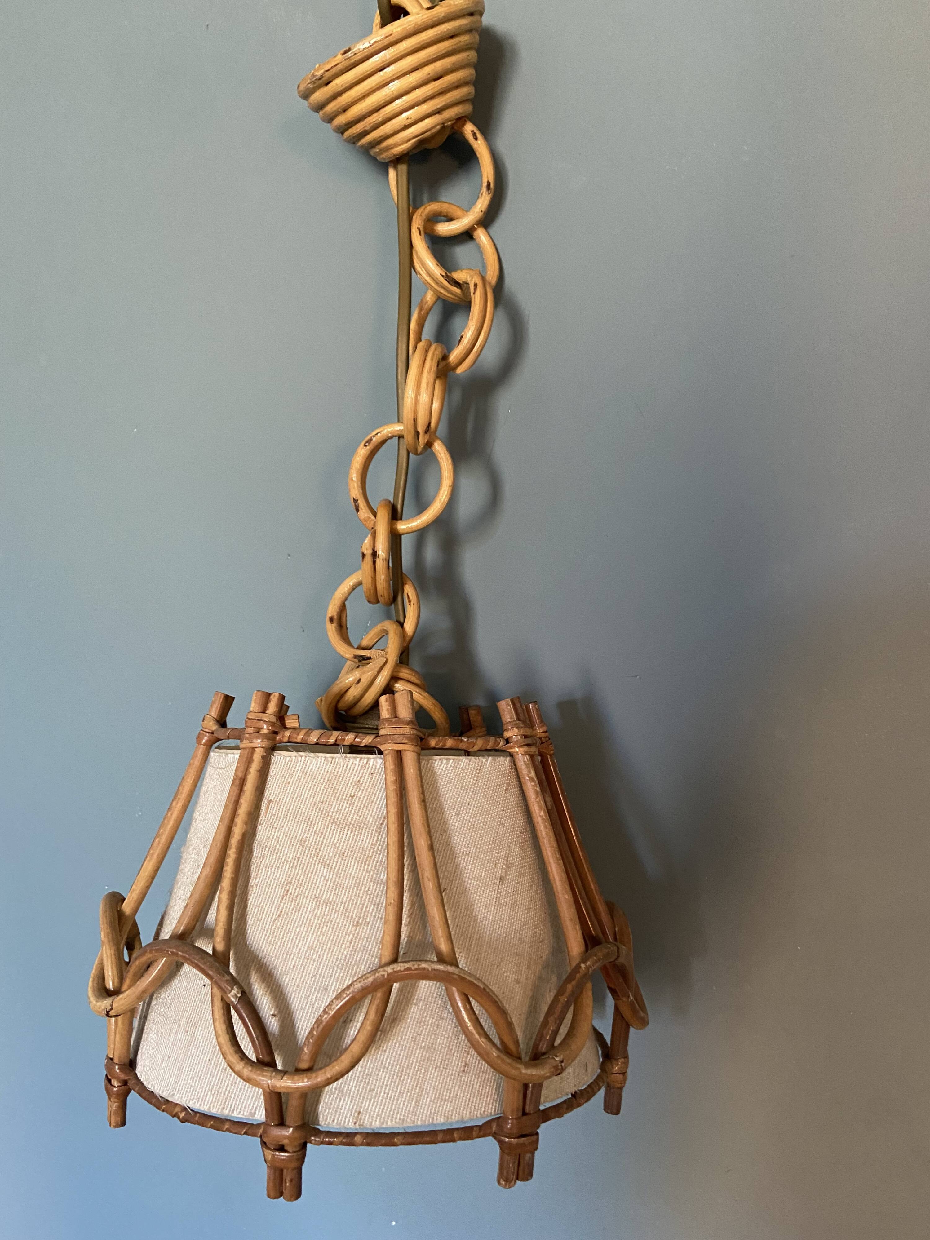 Vintage rattan suspension Louis sognot