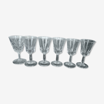 Set de 6 anciens verres à digestif