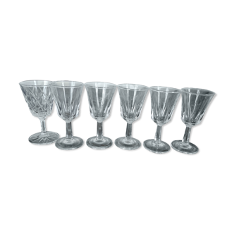 6 old digestive glasses