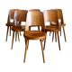 Lot of 6 chairs bistros Baumann Mondor vintage 60s