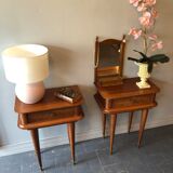 2 vintage bedside tables